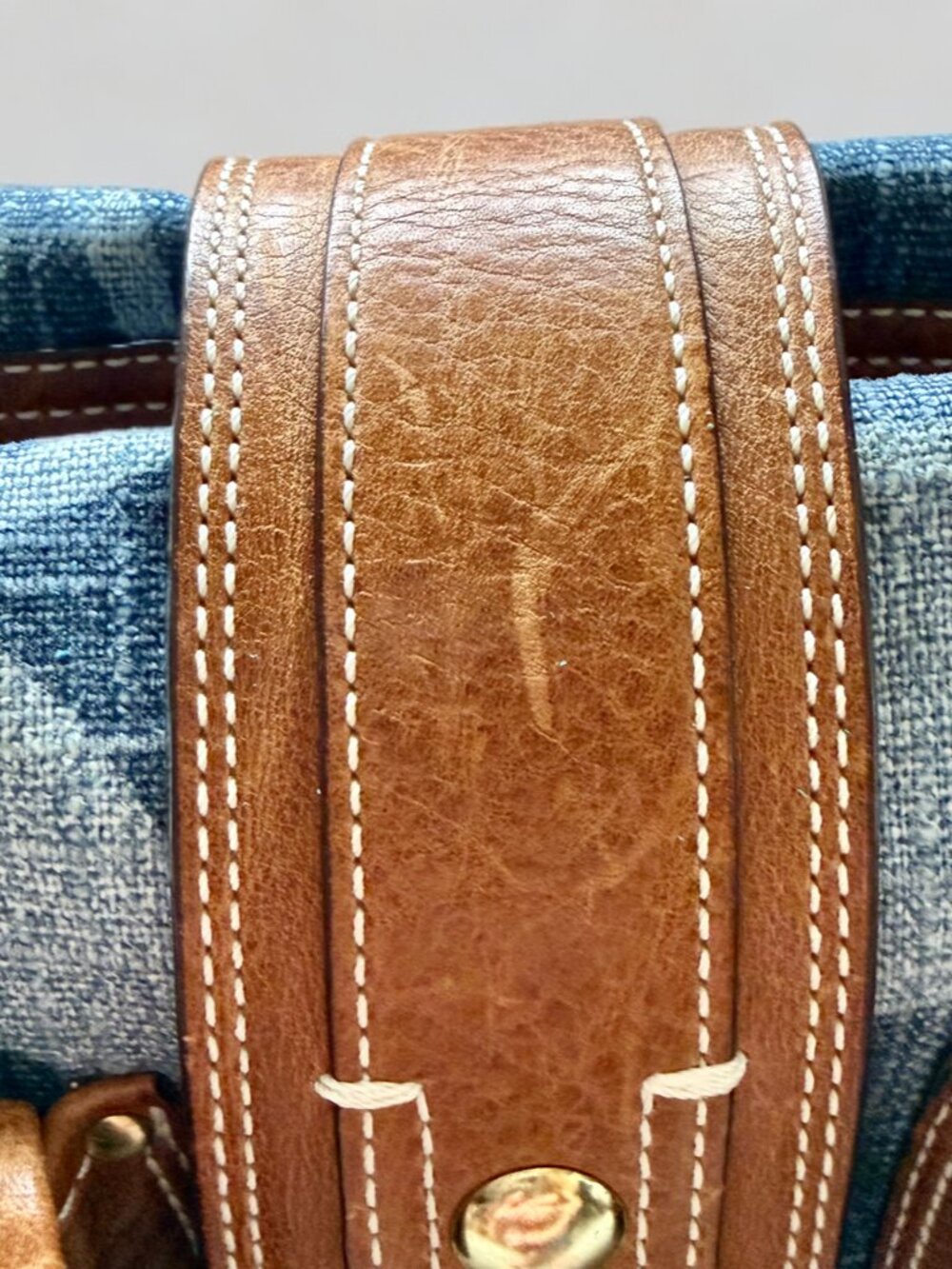 Coach Blue Denim Jumbo Signature Legacy Mandy Satchel Bag 10827 - Picture 8 of 14